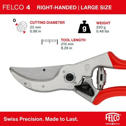 F31 Pruning Shears – 8.3" Garden Clippers with Anvil Blade for Dry & Hard Wood | Hand Pruner for Gardening | Garden Tool Cutter with Aluminum Handle, Alloy Steel Blade, High-Torque Cutting Power