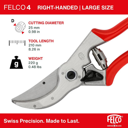 F31 Pruning Shears – 8.3" Garden Clippers with Anvil Blade for Dry & Hard Wood | Hand Pruner for Gardening | Garden Tool Cutter with Aluminum Handle, Alloy Steel Blade, High-Torque Cutting Power