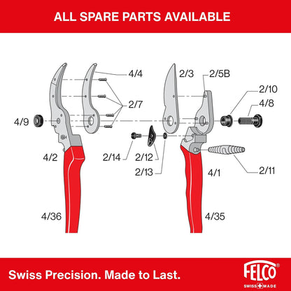 F31 Pruning Shears – 8.3" Garden Clippers with Anvil Blade for Dry & Hard Wood | Hand Pruner for Gardening | Garden Tool Cutter with Aluminum Handle, Alloy Steel Blade, High-Torque Cutting Power