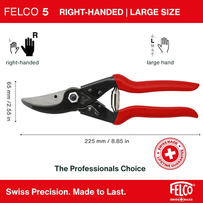 F31 Pruning Shears – 8.3" Garden Clippers with Anvil Blade for Dry & Hard Wood | Hand Pruner for Gardening | Garden Tool Cutter with Aluminum Handle, Alloy Steel Blade, High-Torque Cutting Power