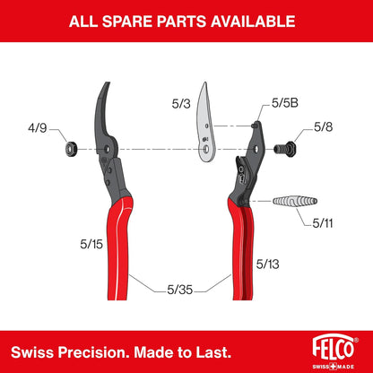 F31 Pruning Shears – 8.3" Garden Clippers with Anvil Blade for Dry & Hard Wood | Hand Pruner for Gardening | Garden Tool Cutter with Aluminum Handle, Alloy Steel Blade, High-Torque Cutting Power