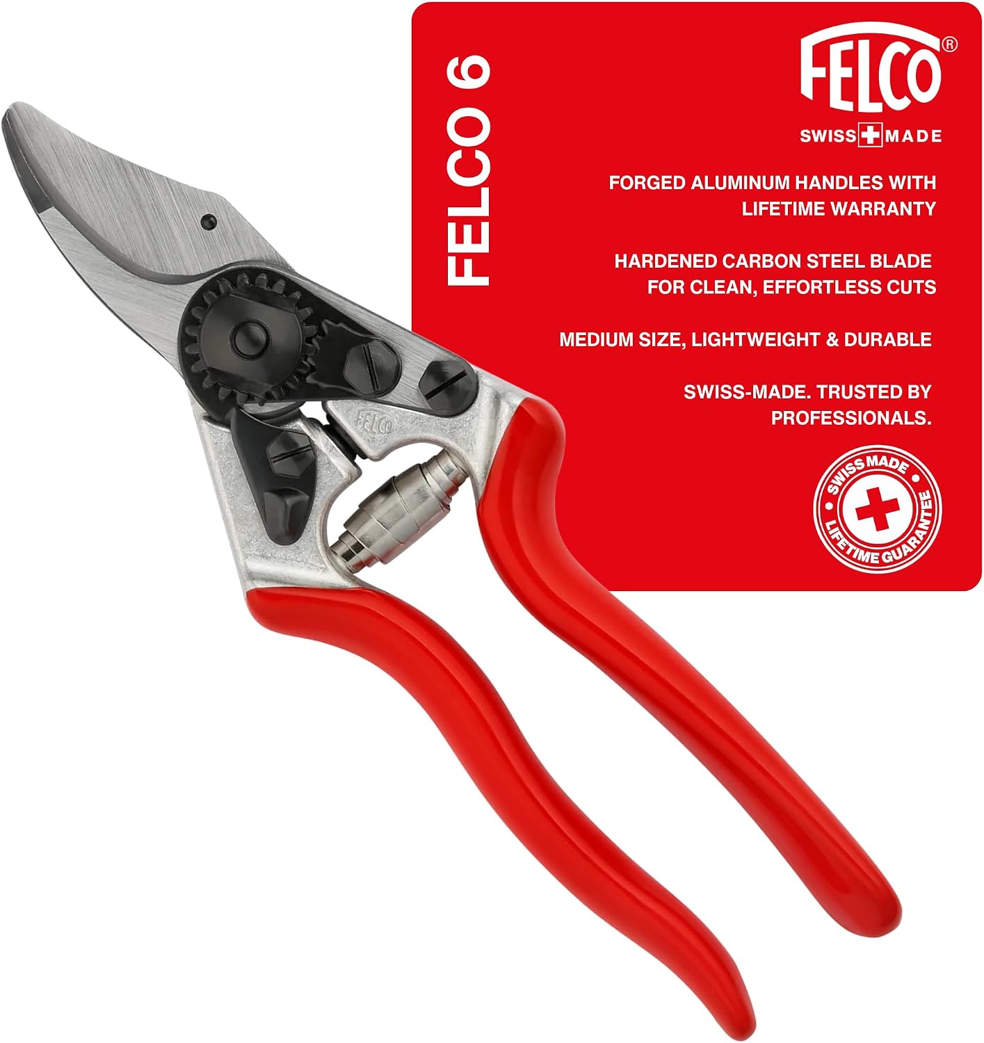F31 Pruning Shears – 8.3" Garden Clippers with Anvil Blade for Dry & Hard Wood | Hand Pruner for Gardening | Garden Tool Cutter with Aluminum Handle, Alloy Steel Blade, High-Torque Cutting Power