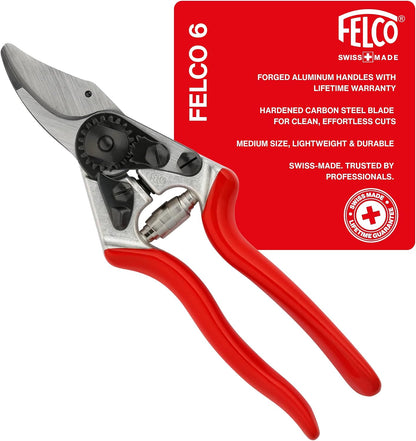 F31 Pruning Shears – 8.3" Garden Clippers with Anvil Blade for Dry & Hard Wood | Hand Pruner for Gardening | Garden Tool Cutter with Aluminum Handle, Alloy Steel Blade, High-Torque Cutting Power