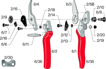 F31 Pruning Shears – 8.3" Garden Clippers with Anvil Blade for Dry & Hard Wood | Hand Pruner for Gardening | Garden Tool Cutter with Aluminum Handle, Alloy Steel Blade, High-Torque Cutting Power