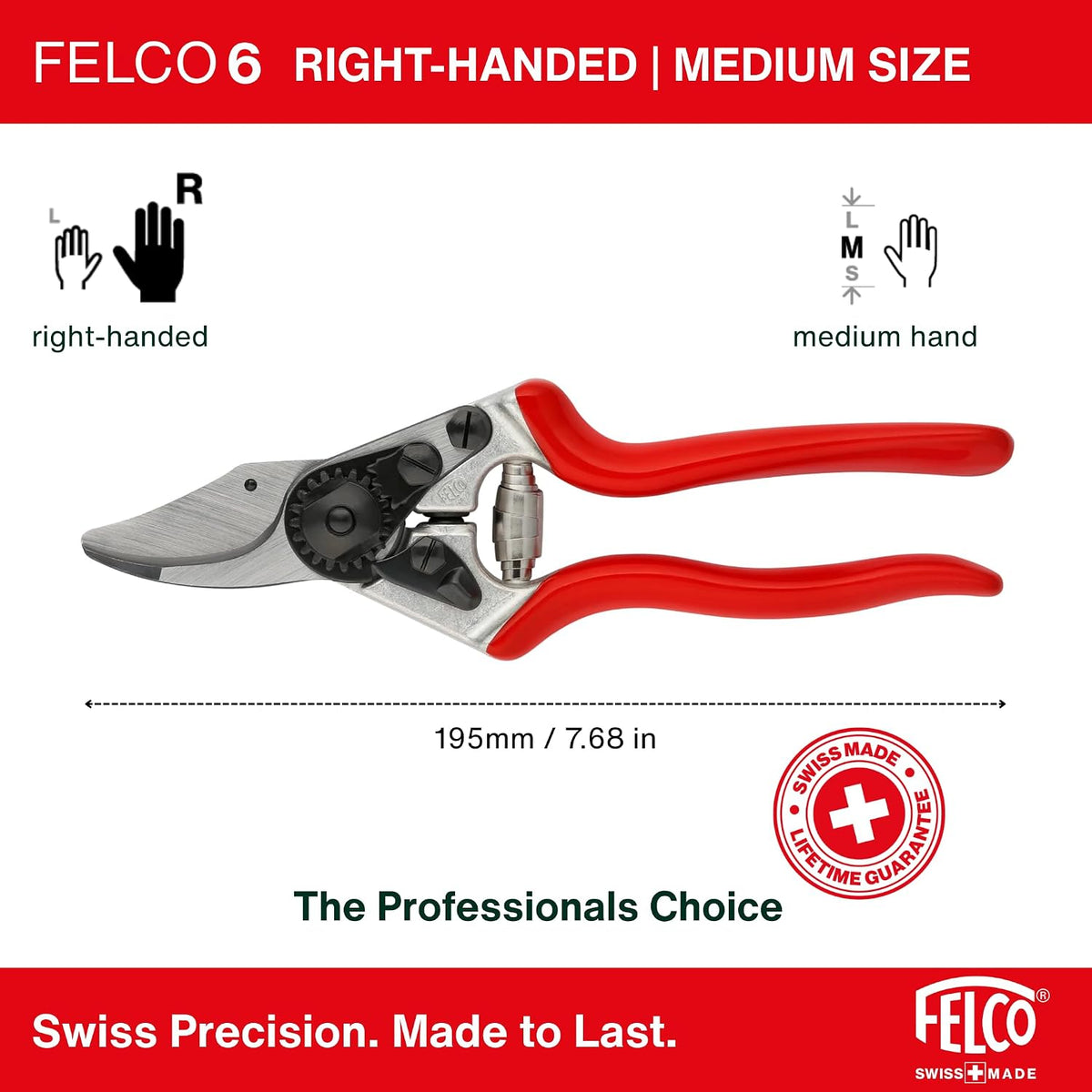 F31 Pruning Shears – 8.3" Garden Clippers with Anvil Blade for Dry & Hard Wood | Hand Pruner for Gardening | Garden Tool Cutter with Aluminum Handle, Alloy Steel Blade, High-Torque Cutting Power