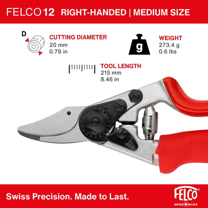 F31 Pruning Shears – 8.3" Garden Clippers with Anvil Blade for Dry & Hard Wood | Hand Pruner for Gardening | Garden Tool Cutter with Aluminum Handle, Alloy Steel Blade, High-Torque Cutting Power