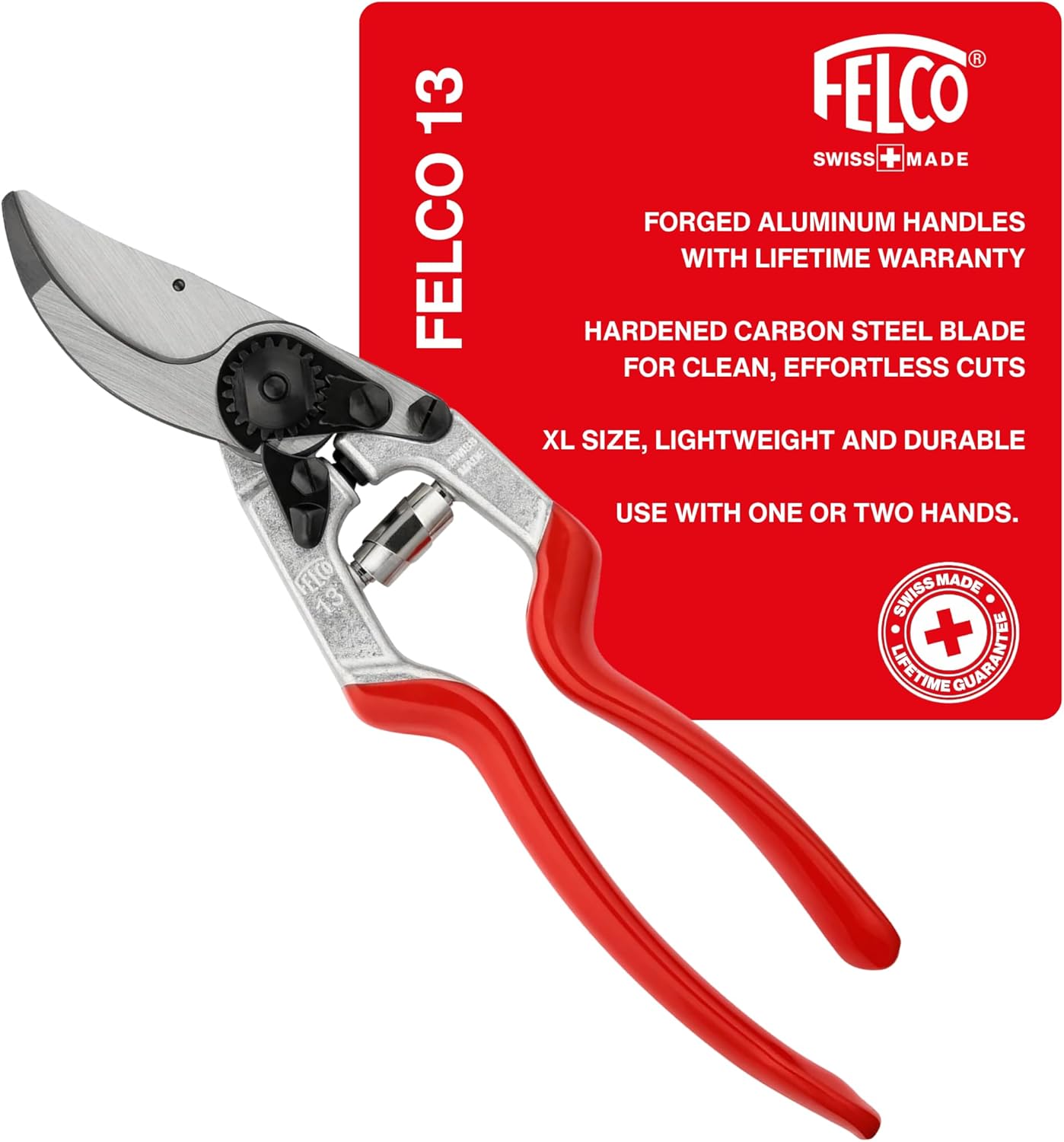 F31 Pruning Shears – 8.3" Garden Clippers with Anvil Blade for Dry & Hard Wood | Hand Pruner for Gardening | Garden Tool Cutter with Aluminum Handle, Alloy Steel Blade, High-Torque Cutting Power