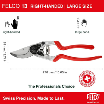 F31 Pruning Shears – 8.3" Garden Clippers with Anvil Blade for Dry & Hard Wood | Hand Pruner for Gardening | Garden Tool Cutter with Aluminum Handle, Alloy Steel Blade, High-Torque Cutting Power
