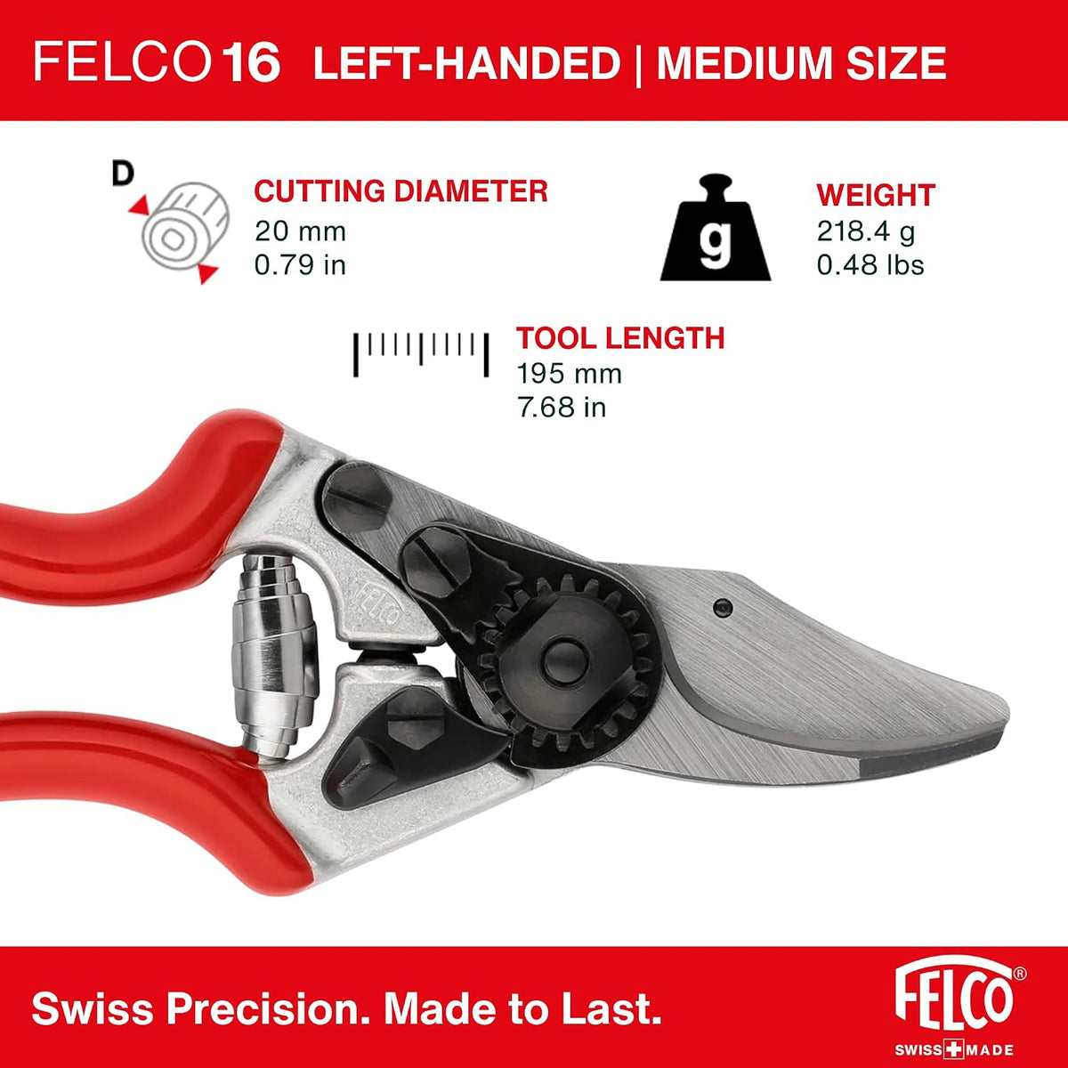 F31 Pruning Shears – 8.3" Garden Clippers with Anvil Blade for Dry & Hard Wood | Hand Pruner for Gardening | Garden Tool Cutter with Aluminum Handle, Alloy Steel Blade, High-Torque Cutting Power