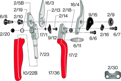F31 Pruning Shears – 8.3" Garden Clippers with Anvil Blade for Dry & Hard Wood | Hand Pruner for Gardening | Garden Tool Cutter with Aluminum Handle, Alloy Steel Blade, High-Torque Cutting Power