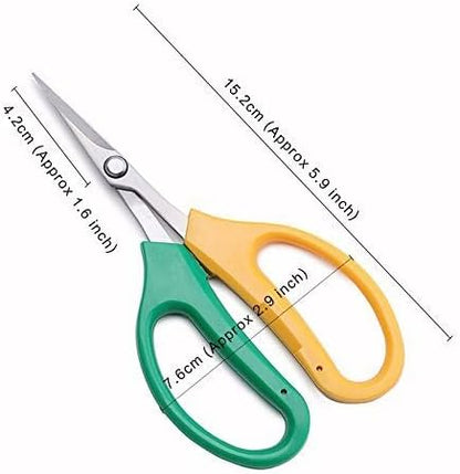 " Sturdy Trimming Scissors for Garden,Fruits and Grapes with Soft Grips and Bent Up Blade"