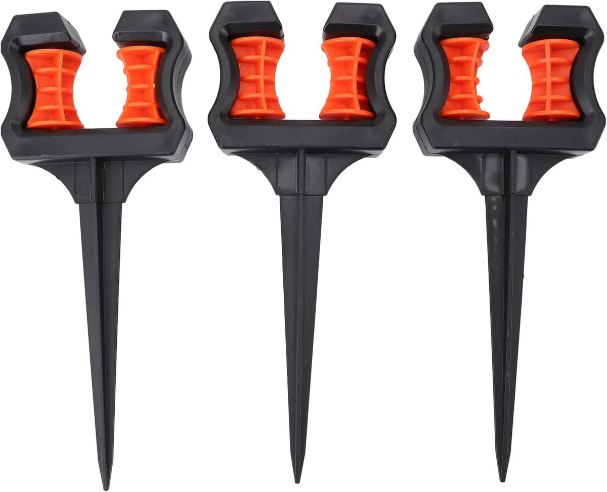 3PCS Garden Hose Guide Spike, Water Pipe Positioning Holder Roller Lawn Hose Guide Stake for Outdoor Yard Irrigation Tool