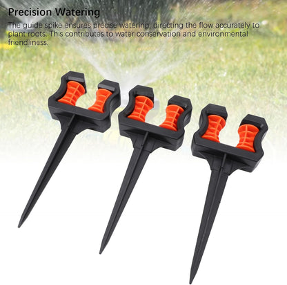 3PCS Garden Hose Guide Spike, Water Pipe Positioning Holder Roller Lawn Hose Guide Stake for Outdoor Yard Irrigation Tool