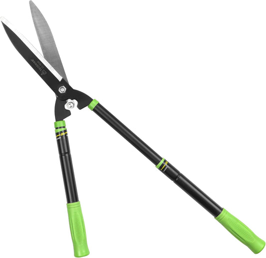 Telescoping Hedge Shears with Sharp 8 Inch Blades for Shrubs and Bushes
