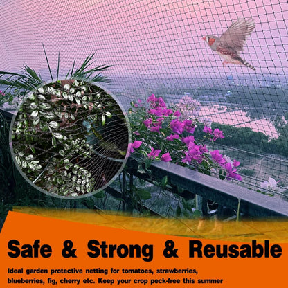 Bird Netting for Garden,13 x 32 FT Extra Strong Mesh Netting Heavy Duty Kit