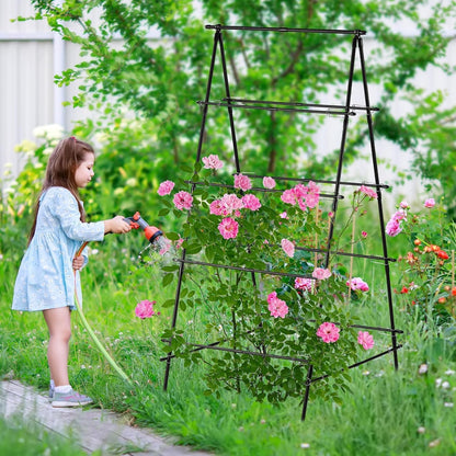 Cucumber Trellis for Raised Garden Bed, 71" H x 32" W A Frame