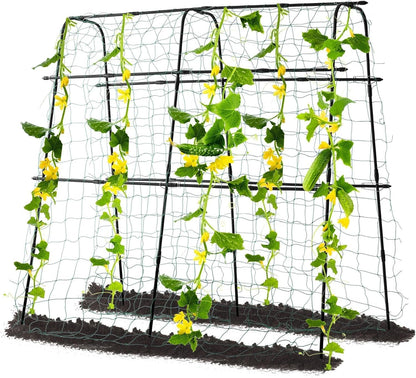 Cucumber Trellis for Raised Garden Bed, 71" H x 32" W A Frame