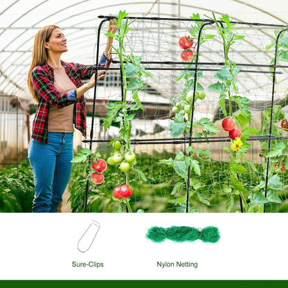 Cucumber Trellis for Raised Garden Bed, 71" H x 32" W A Frame