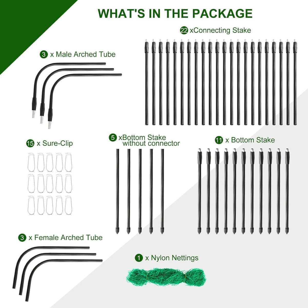 Cucumber Trellis for Raised Garden Bed, 71" H x 32" W A Frame