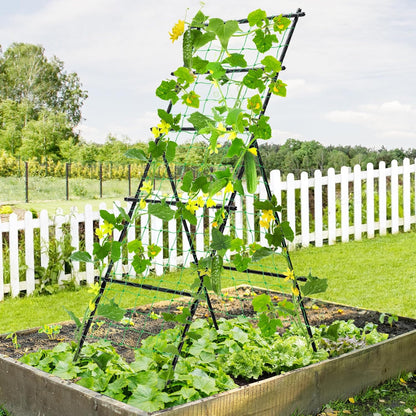 Cucumber Trellis for Raised Garden Bed, 71" H x 32" W A Frame