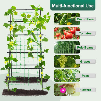 Cucumber Trellis for Raised Garden Bed, 71" H x 32" W A Frame