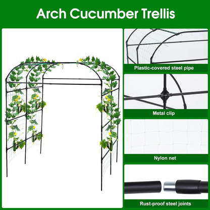 Cucumber Trellis for Raised Garden Bed, 71" H x 32" W A Frame