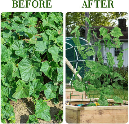 48 x 18 Cucumber Trellis, Foldable Metal A-Frame Trellis for Raised Beds, Small Garden Plant Support for Cucumbers, Peas and Climbing Vegetables