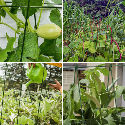 48 x 18 Cucumber Trellis, Foldable Metal A-Frame Trellis for Raised Beds, Small Garden Plant Support for Cucumbers, Peas and Climbing Vegetables