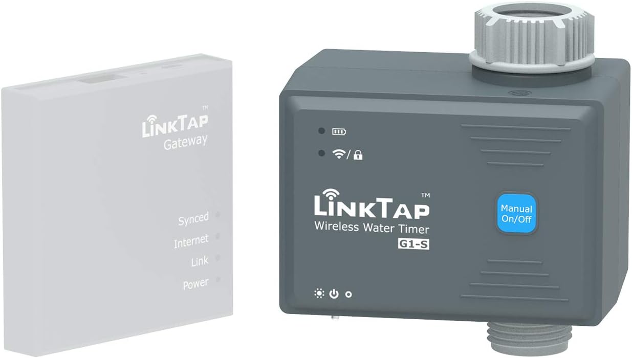 LinkTap G2S Smart Garden Hose Timer & Gateway, 2-Year Battery Life