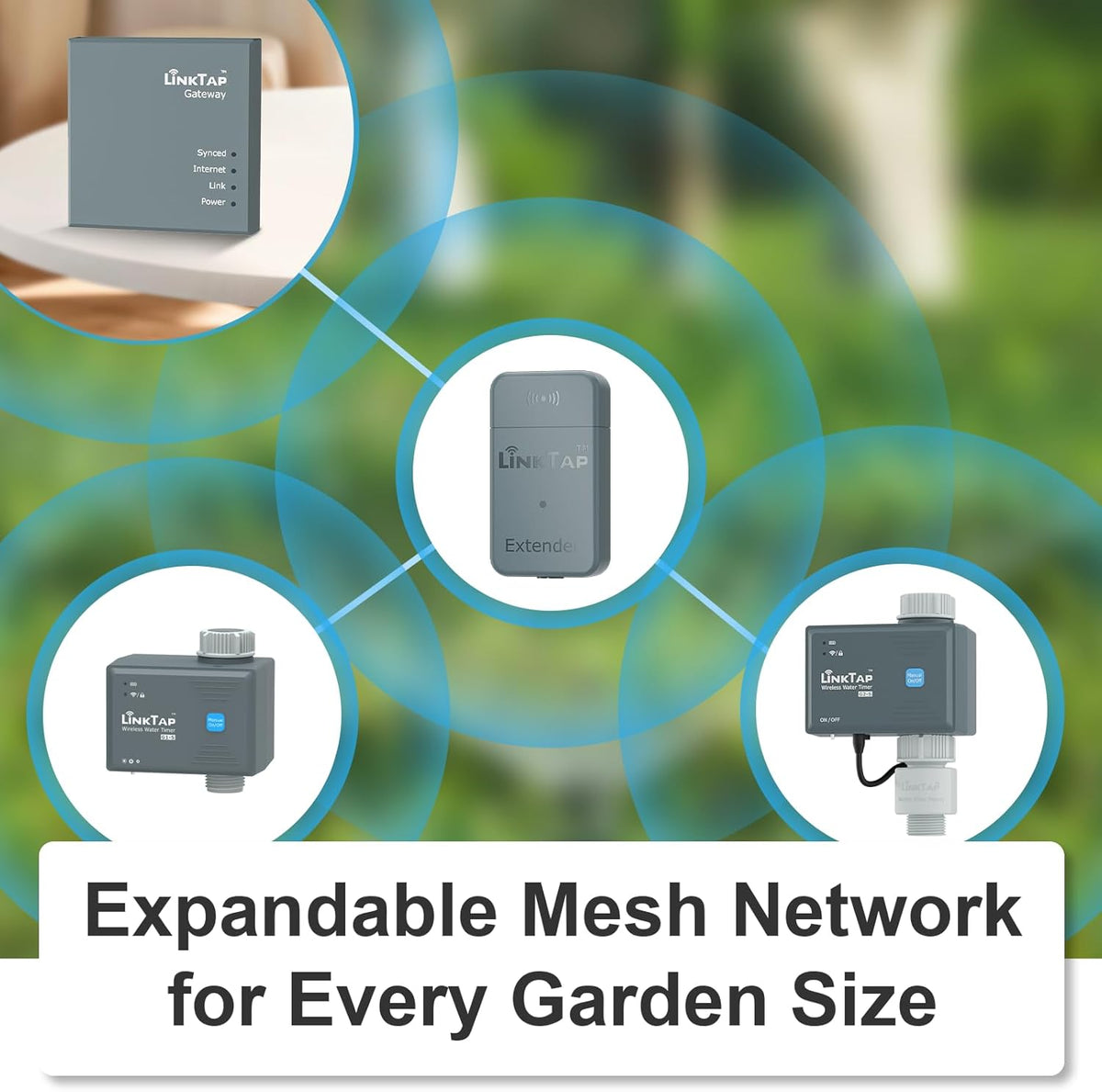 LinkTap G2S Smart Garden Hose Timer & Gateway, 2-Year Battery Life