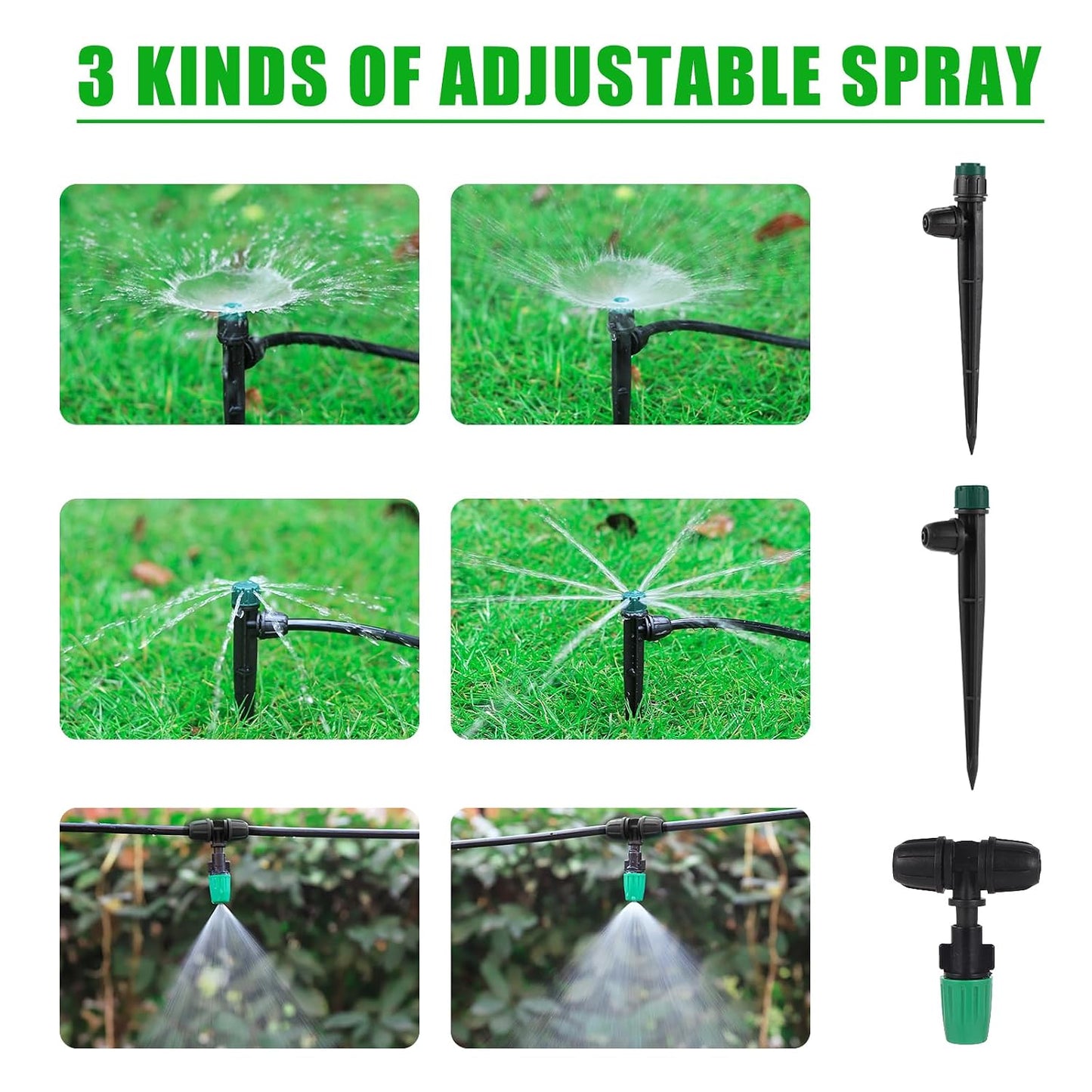 Leak-Proof Drip Irrigation Kit, Quick Connect Irrigation System Kit