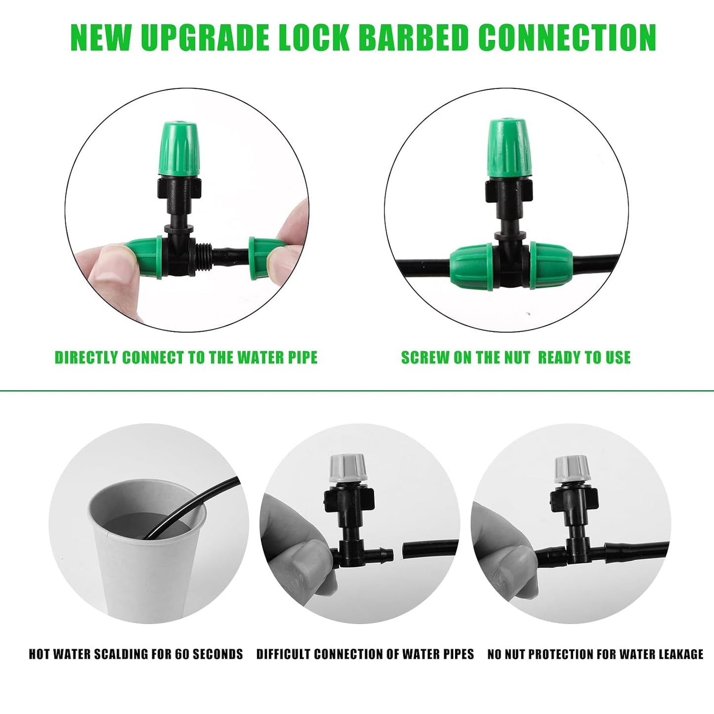 Leak-Proof Drip Irrigation Kit, Quick Connect Irrigation System Kit