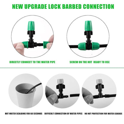 Leak-Proof Drip Irrigation Kit, Quick Connect Irrigation System Kit