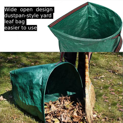 2-Pack 72 Gallon Collapsible Dustpan-Style Yard Waste Bag with Gloves