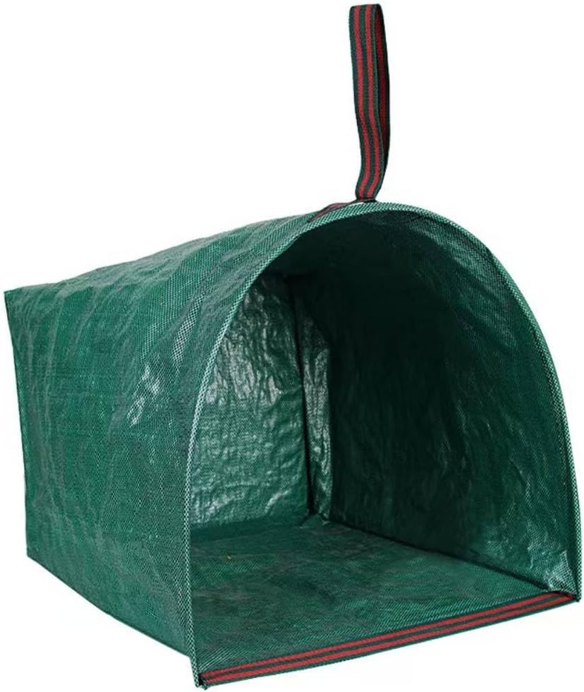 2-Pack 72 Gallon Collapsible Dustpan-Style Yard Waste Bag with Gloves