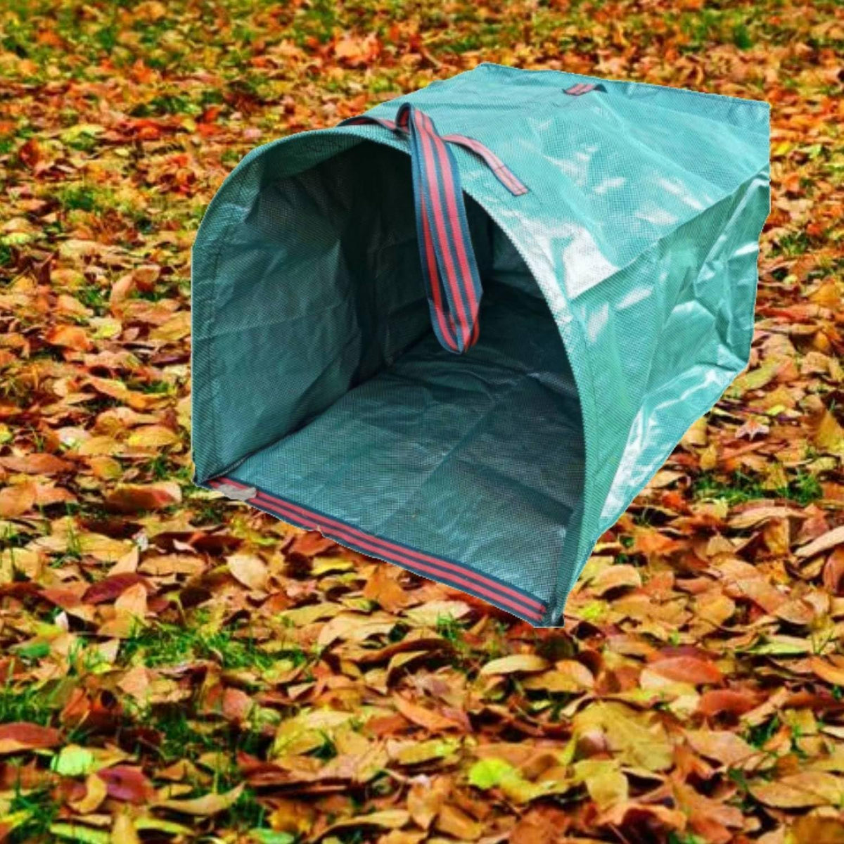 2-Pack 72 Gallon Collapsible Dustpan-Style Yard Waste Bag with Gloves