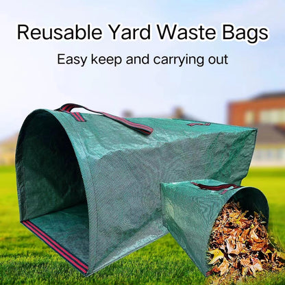 2-Pack 72 Gallon Collapsible Dustpan-Style Yard Waste Bag with Gloves