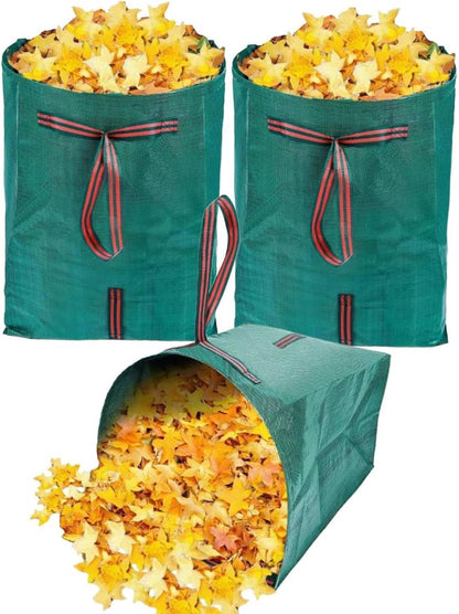 2-Pack 72 Gallon Collapsible Dustpan-Style Yard Waste Bag with Gloves