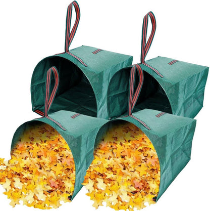 2-Pack 72 Gallon Collapsible Dustpan-Style Yard Waste Bag with Gloves