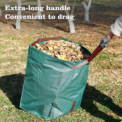 2-Pack 72 Gallon Collapsible Dustpan-Style Yard Waste Bag with Gloves