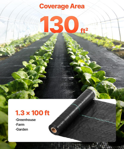 Weed Barrier Landscape Fabric, 4*100FT Heavy Duty Garden Weed Fabric, Woven PP Weed Control Fabric, Driveway Fabric, Geotextile Fabric for Landscaping, Ground Cover, Weed Blocker Weed Mat, Black