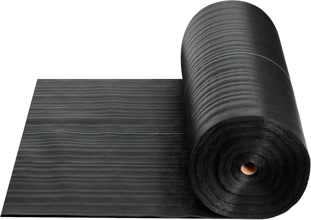Weed Barrier Landscape Fabric, 4*100FT Heavy Duty Garden Weed Fabric, Woven PP Weed Control Fabric, Driveway Fabric, Geotextile Fabric for Landscaping, Ground Cover, Weed Blocker Weed Mat, Black