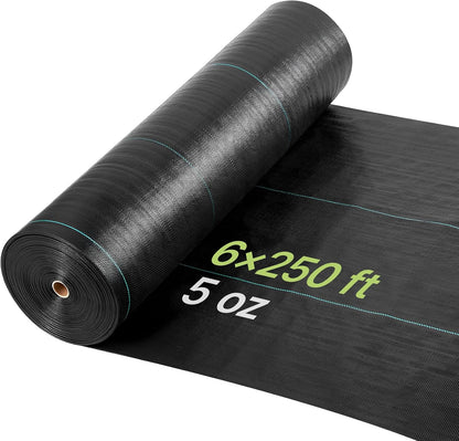 Weed Barrier Landscape Fabric, 4*100FT Heavy Duty Garden Weed Fabric, Woven PP Weed Control Fabric, Driveway Fabric, Geotextile Fabric for Landscaping, Ground Cover, Weed Blocker Weed Mat, Black