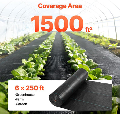 Weed Barrier Landscape Fabric, 4*100FT Heavy Duty Garden Weed Fabric, Woven PP Weed Control Fabric, Driveway Fabric, Geotextile Fabric for Landscaping, Ground Cover, Weed Blocker Weed Mat, Black