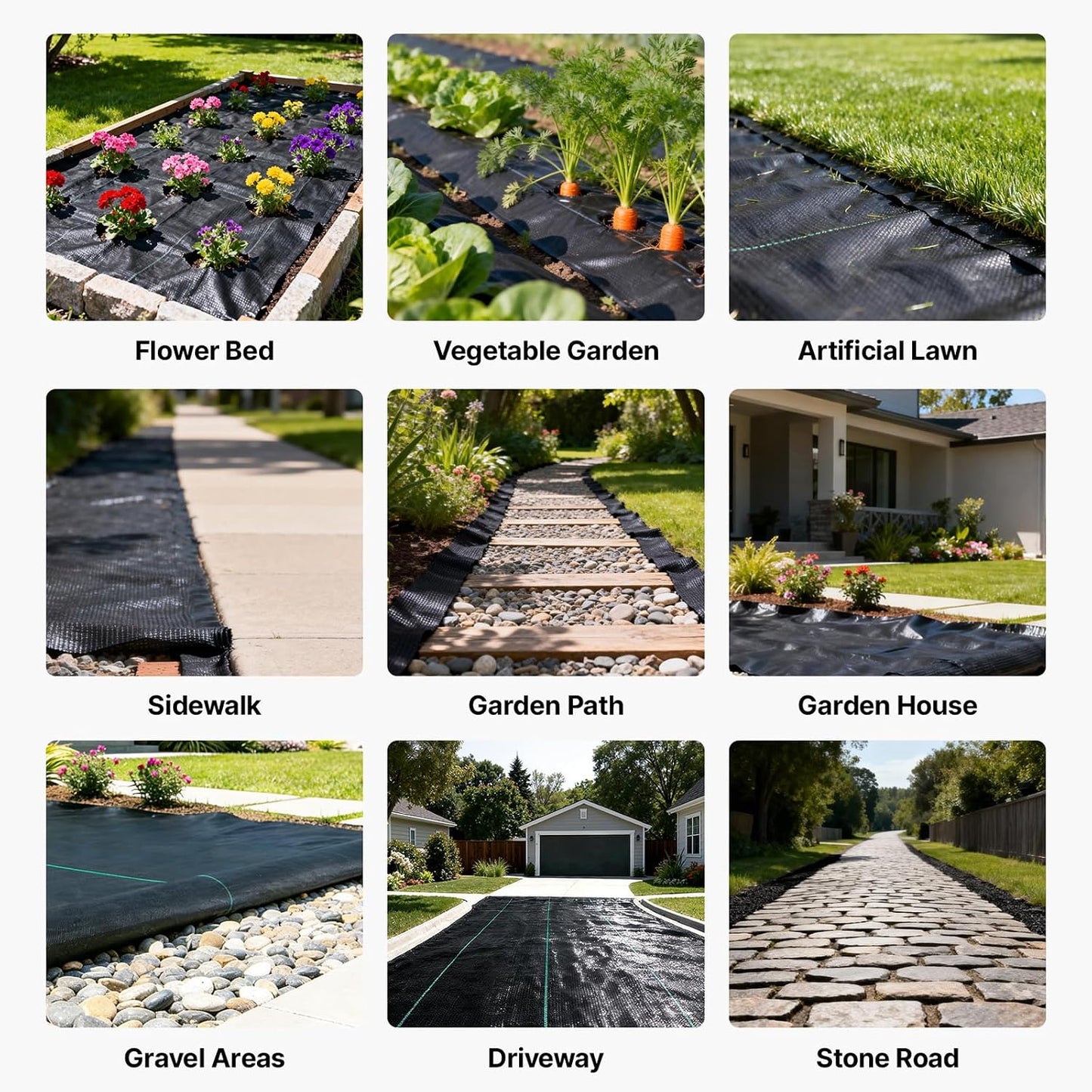 Weed Barrier Landscape Fabric, 4*100FT Heavy Duty Garden Weed Fabric, Woven PP Weed Control Fabric, Driveway Fabric, Geotextile Fabric for Landscaping, Ground Cover, Weed Blocker Weed Mat, Black