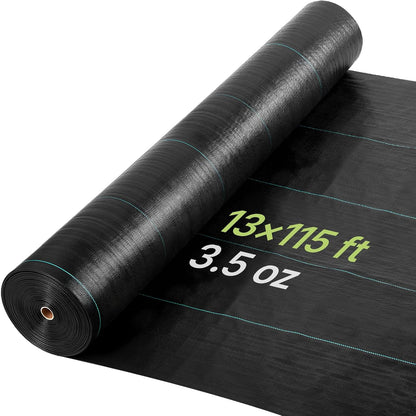Weed Barrier Landscape Fabric, 4*100FT Heavy Duty Garden Weed Fabric, Woven PP Weed Control Fabric, Driveway Fabric, Geotextile Fabric for Landscaping, Ground Cover, Weed Blocker Weed Mat, Black