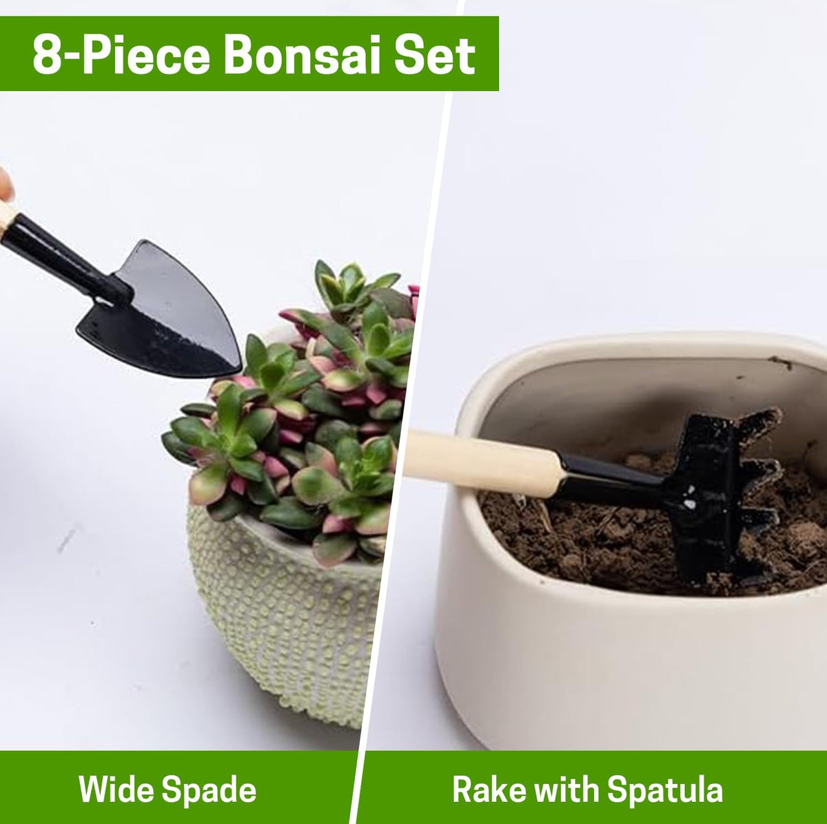Bonsai Set 8 Pcs, Bonsai Tools Kit, Garden Tools Set
