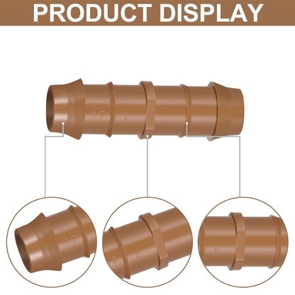 1/2 Inch Drip Irrigation Tubing Fittings Kit Including 4 Switch Valve 12 Elbows 12 Couplings 12 End Cap Plugs 12 Tees 12 End Closures Drip for Sprinkler Systems Garden Lawn Flower Pot(64 Pcs)