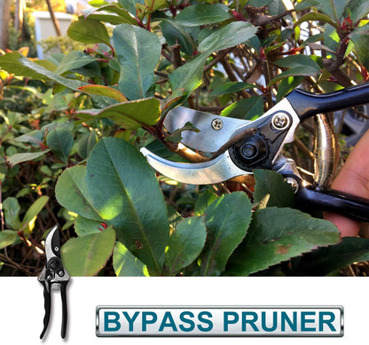 3 Piece Garden Tools Hedge Shear Trimmer Bypass Lopper Pruning Shears Ideal for Tree Branches Pruning Sharp Shrubs and Other Yard Work