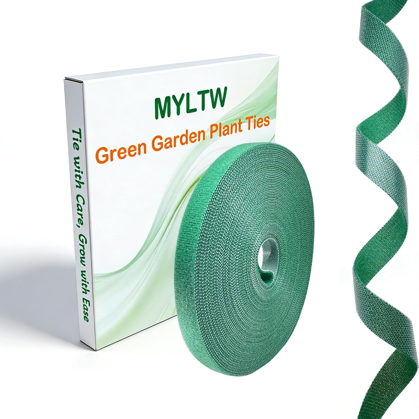 4 Rolls Plant Ties, Adjustable Garden Tape for Plant Twist Ties, Reusable Thicker Support for Growing Green Tape, Strong Grip, Tomato Vines Indoor Outdoor, 50 Ft X 0.47 Inch
